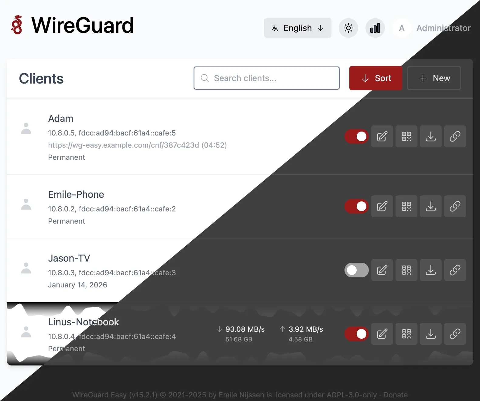 用 wg-easy 五分钟搭建 WireGuard VPN，在外也能轻松访问家庭内网